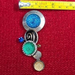 Pendant silver/Black tone with Rhinestones